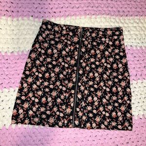 Floral cotton skirt
